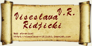 Višeslava Riđički vizit kartica